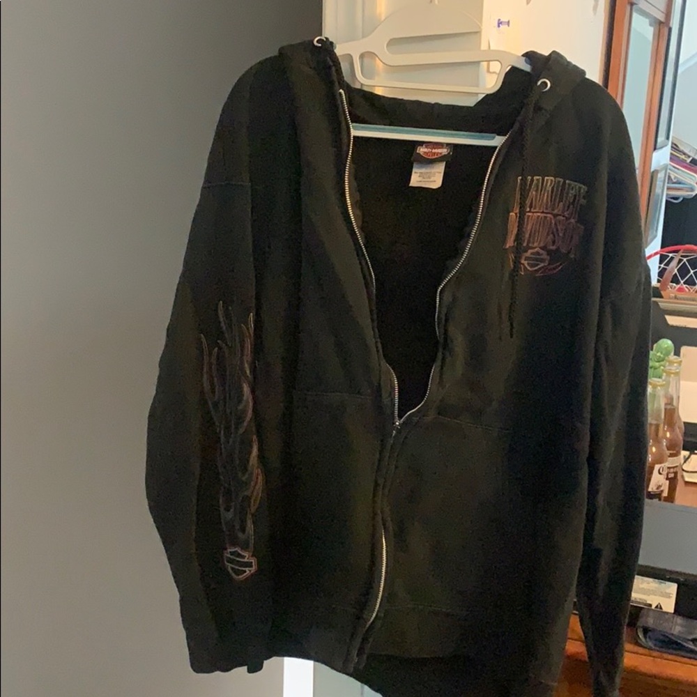 Harley Davidson Zip-up Hoodie.